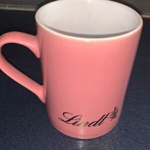 Lindt Pink Ceramic Mug By Maud Borup Dishwasher & Microwave Safe 4.5" Tall